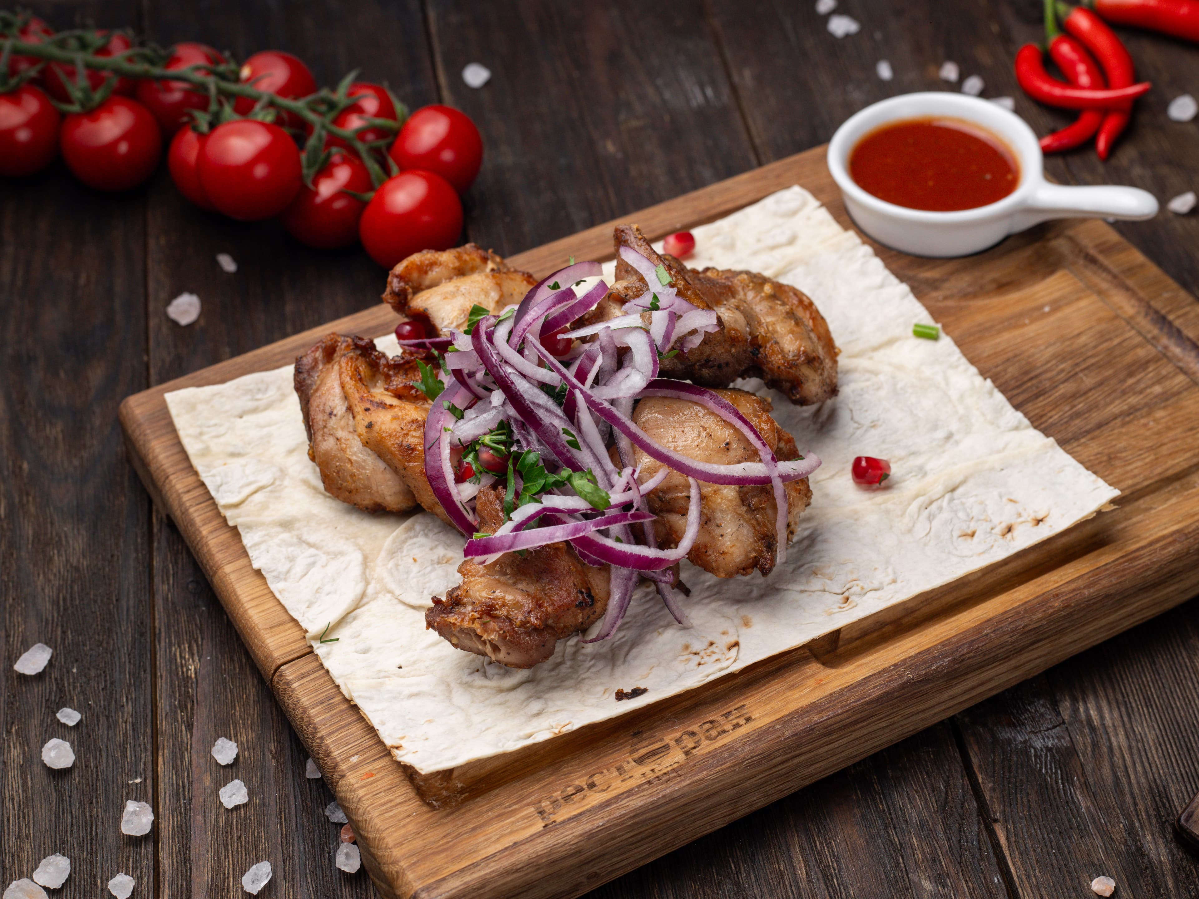 Шашлык из филе грудки курицы